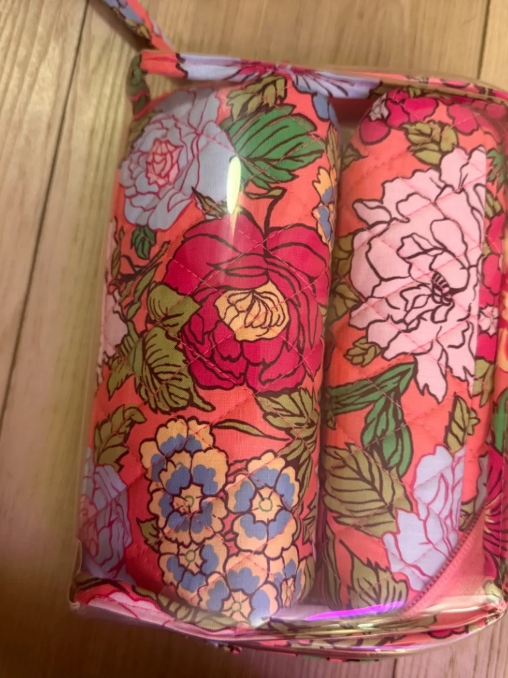 NEW Vera Bradley Vibrant Gardenias 3-Piece Bundle Backpack Cosmetic Set NWOT